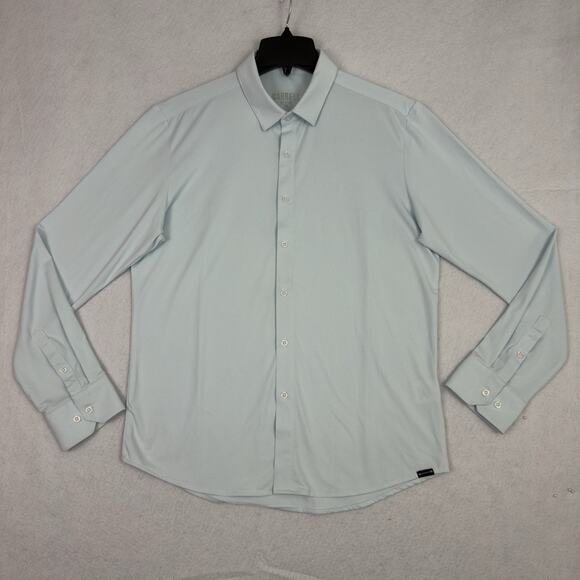 Barbell Apparel Motive Dress Shirt Mens M Light Blue Performance Stretch - Picture 6 of 11